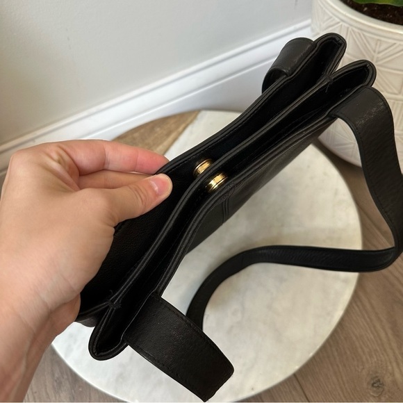 Apostrophe Genuine Leather black Shoulder Bag purse - Picture 6 of 15